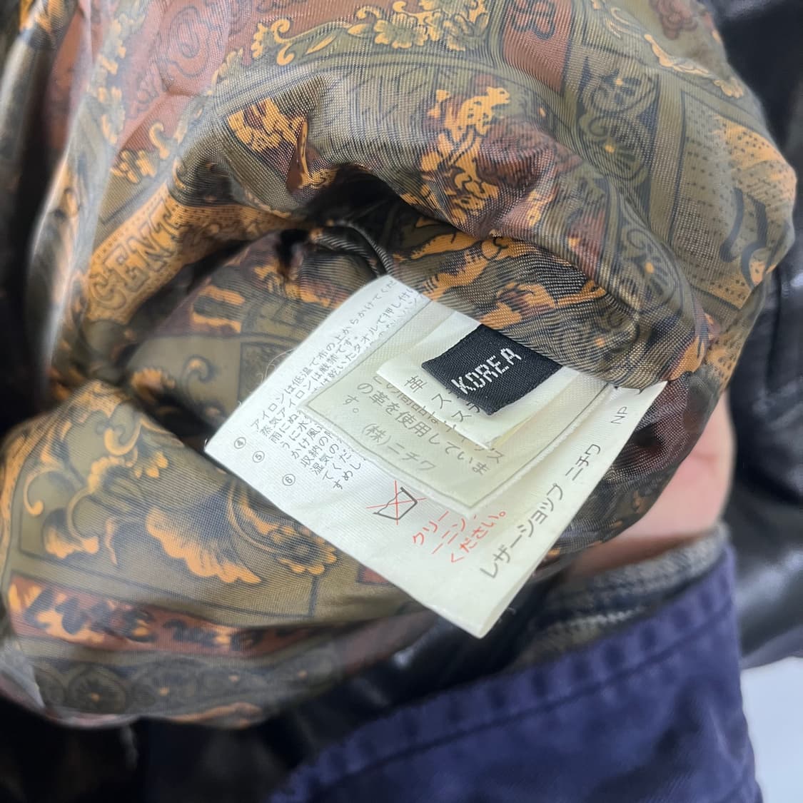 [WIND ARMOR] 90's 윈드아머 램스킨 레더 봄버자켓 상품이미지5