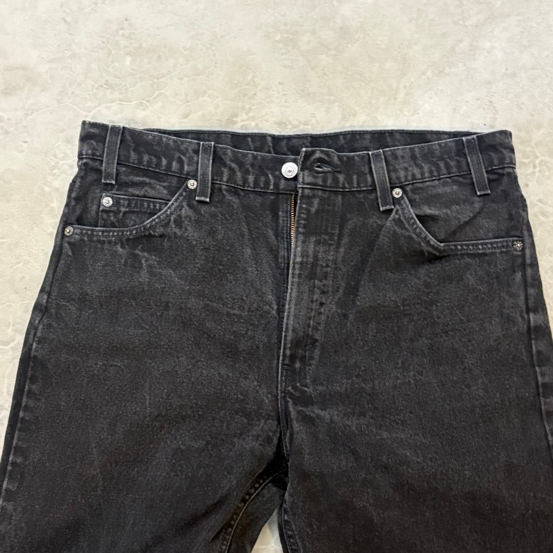 90s USA🇺🇸 리바이스 505 오렌지 탭 블랙 흑청 상품이미지2