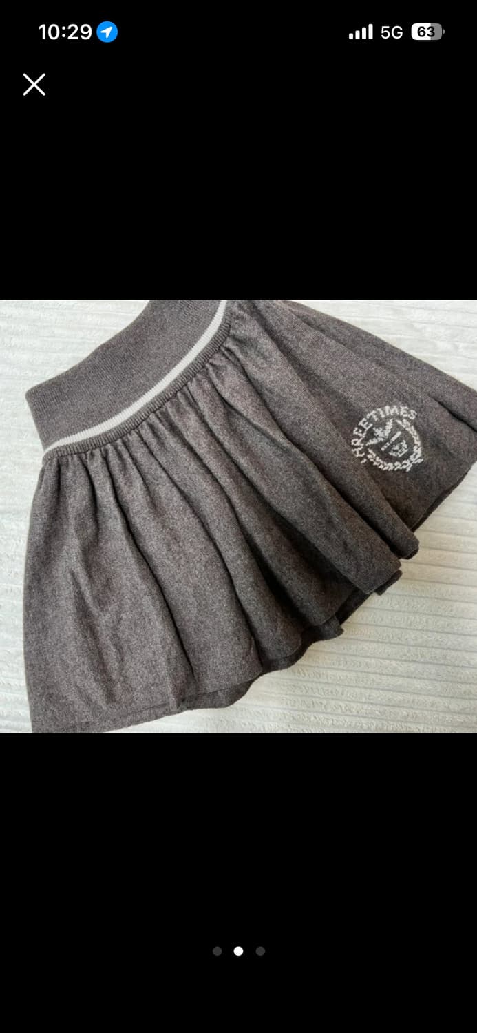 쓰리타임즈 isabel emblem knit skirt 상품이미지2