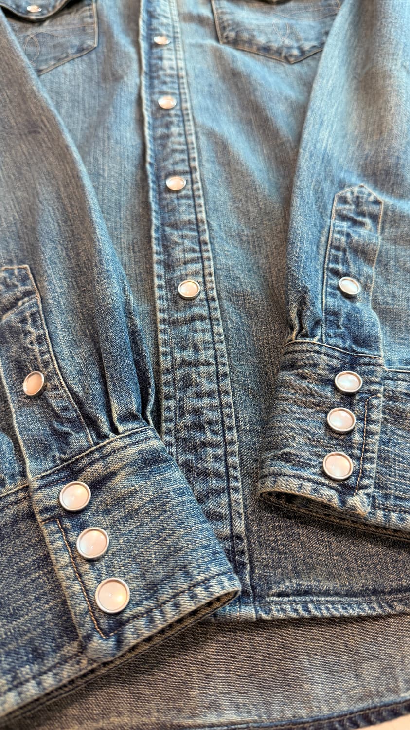 RRL 슬림핏 데님 웨스턴 셔츠 상품이미지5