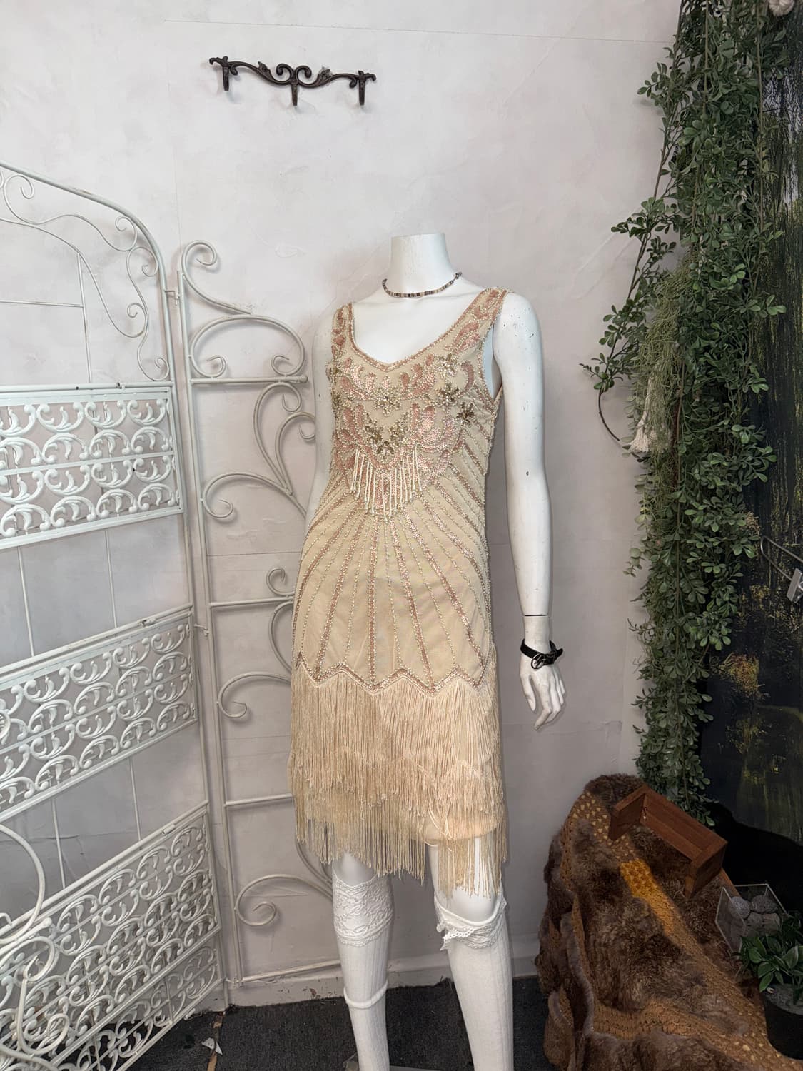 Pink beige oriental fairy beads ops 상품이미지1