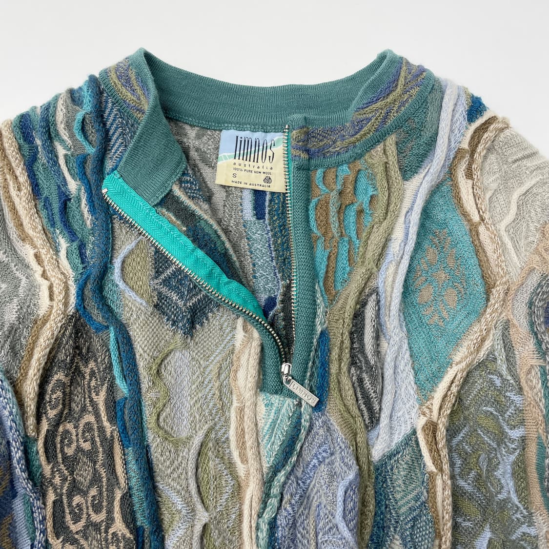 림노스 오스트레일리아 빈티지 울 반집업 니트 스웨터 S 상품이미지3