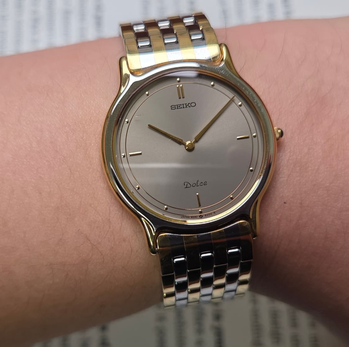 빈티지 세이코 돌체 오리지널 그레이다이얼 슬림쿼츠 브레이슬릿 ver. 상품이미지9