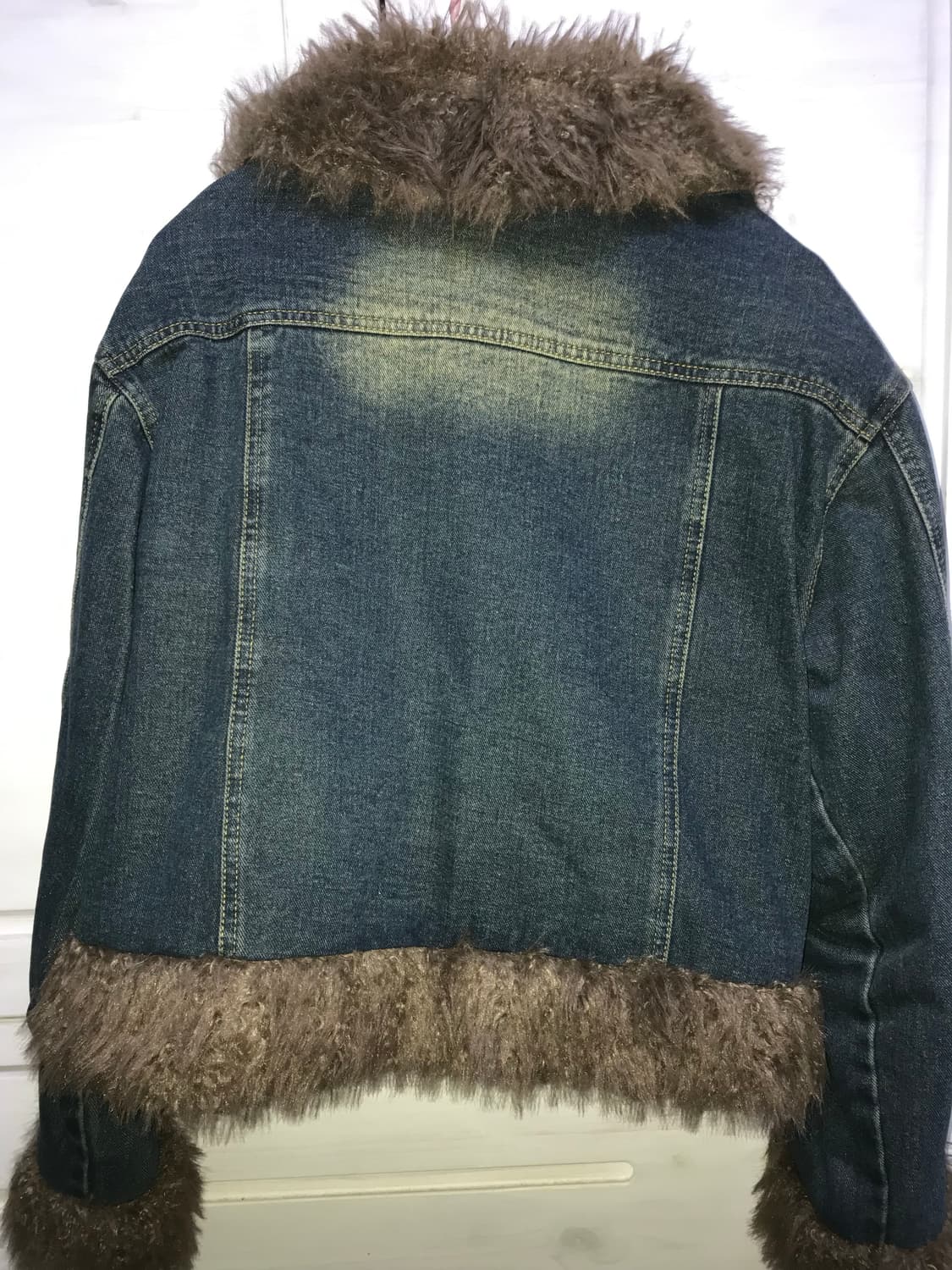 블랙업 데님 퍼자켓 상품이미지3