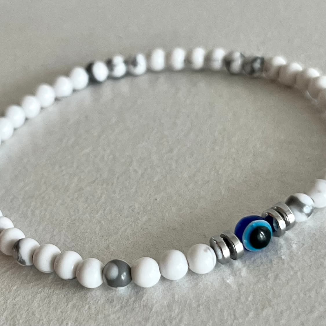 화이트 원석 팔찌 상품이미지2