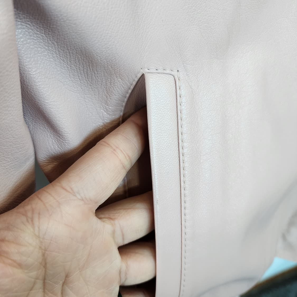 명품 핑크 양가죽 봄버 자켓 상품이미지4