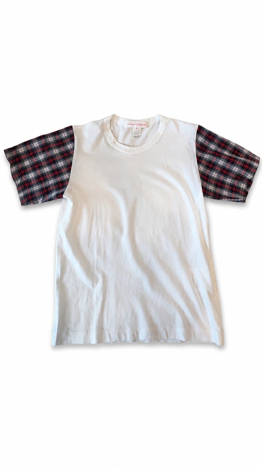 Comme des Garçons SHIRT 타탄 체크 반팔 티셔츠 상품이미지1