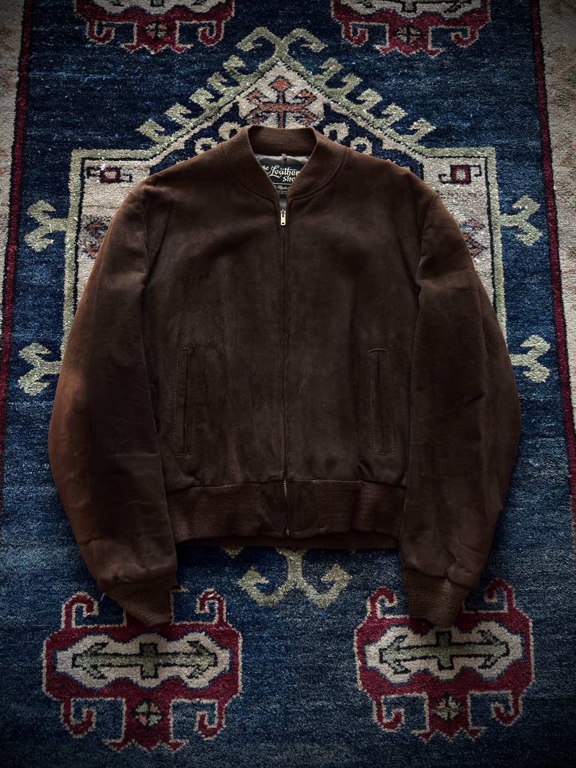 70s Sears Sun-Faded suede bomber Jacket 상품이미지1