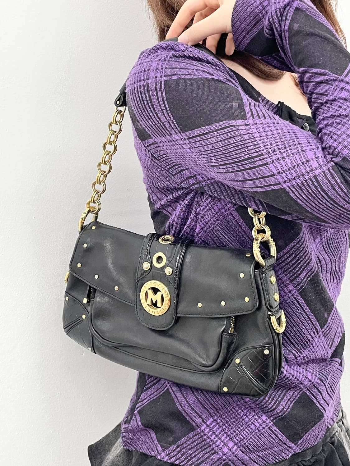 메트로시티 갸루 금장 로고 체인백✨ 상품이미지2