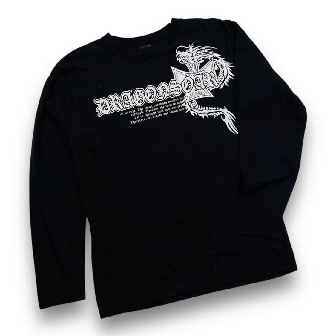 펑크 Beaumere 크로스 드래곤 타투 롱 슬리브 상품이미지3