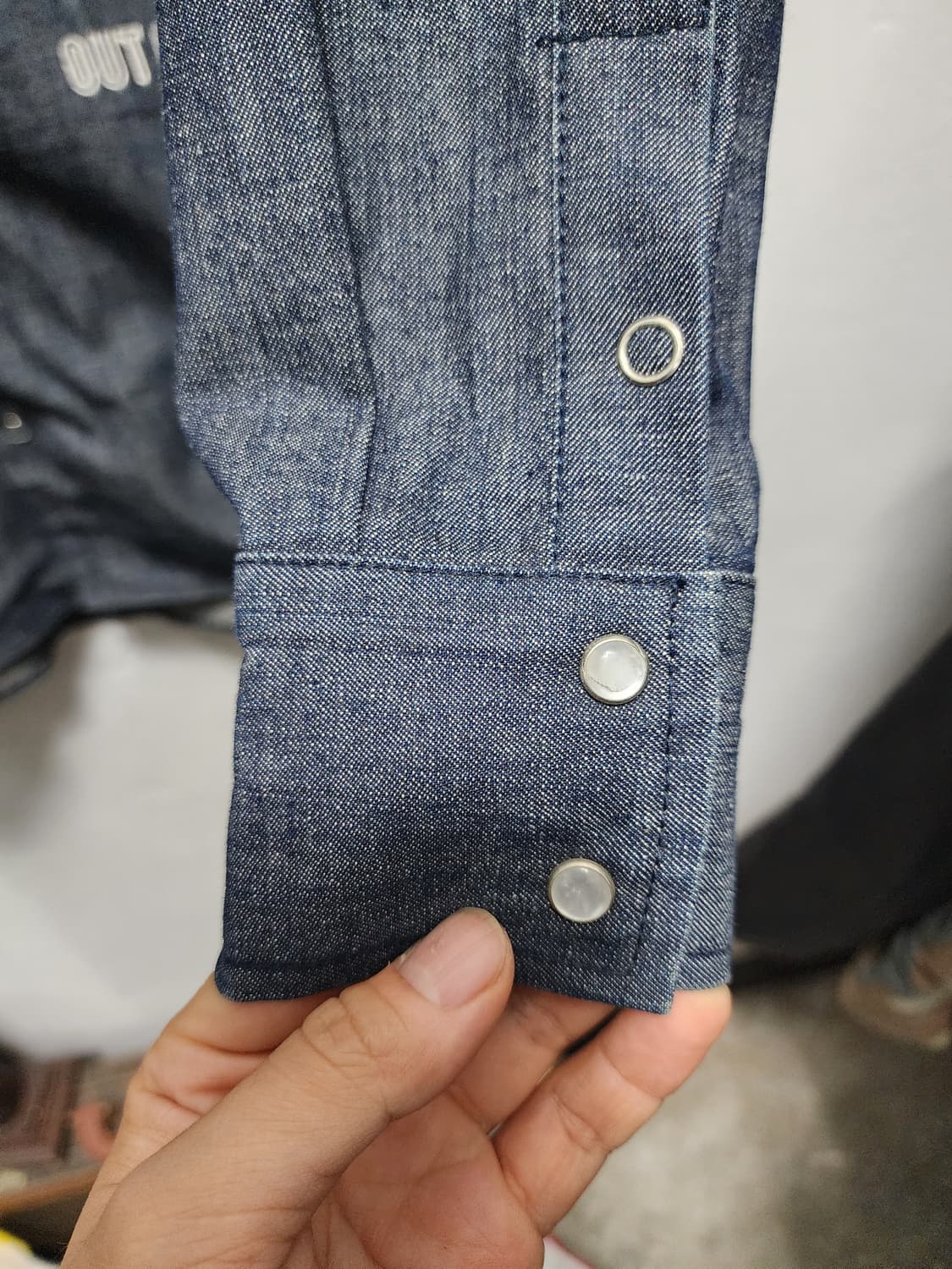 87mm 서울 웨스턴 진청 데님셔츠 상품이미지3
