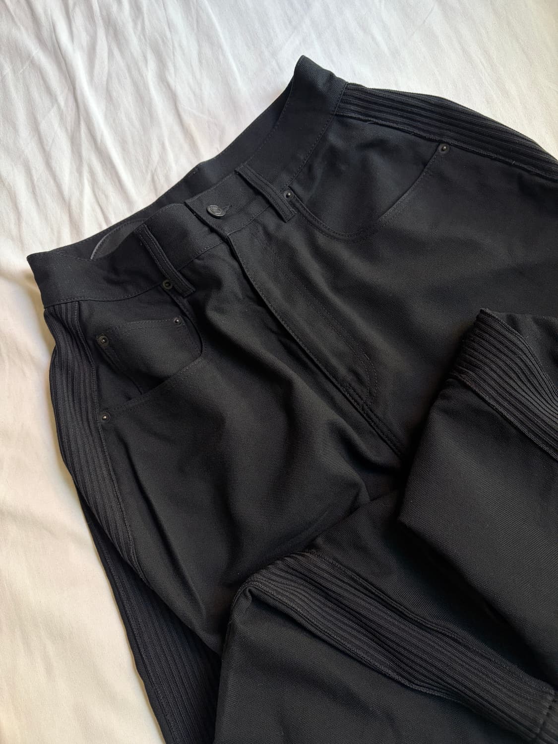 준지 하이웨이스티드 와이드팬츠 JUUN.J 사이드라인 바지 상품이미지6