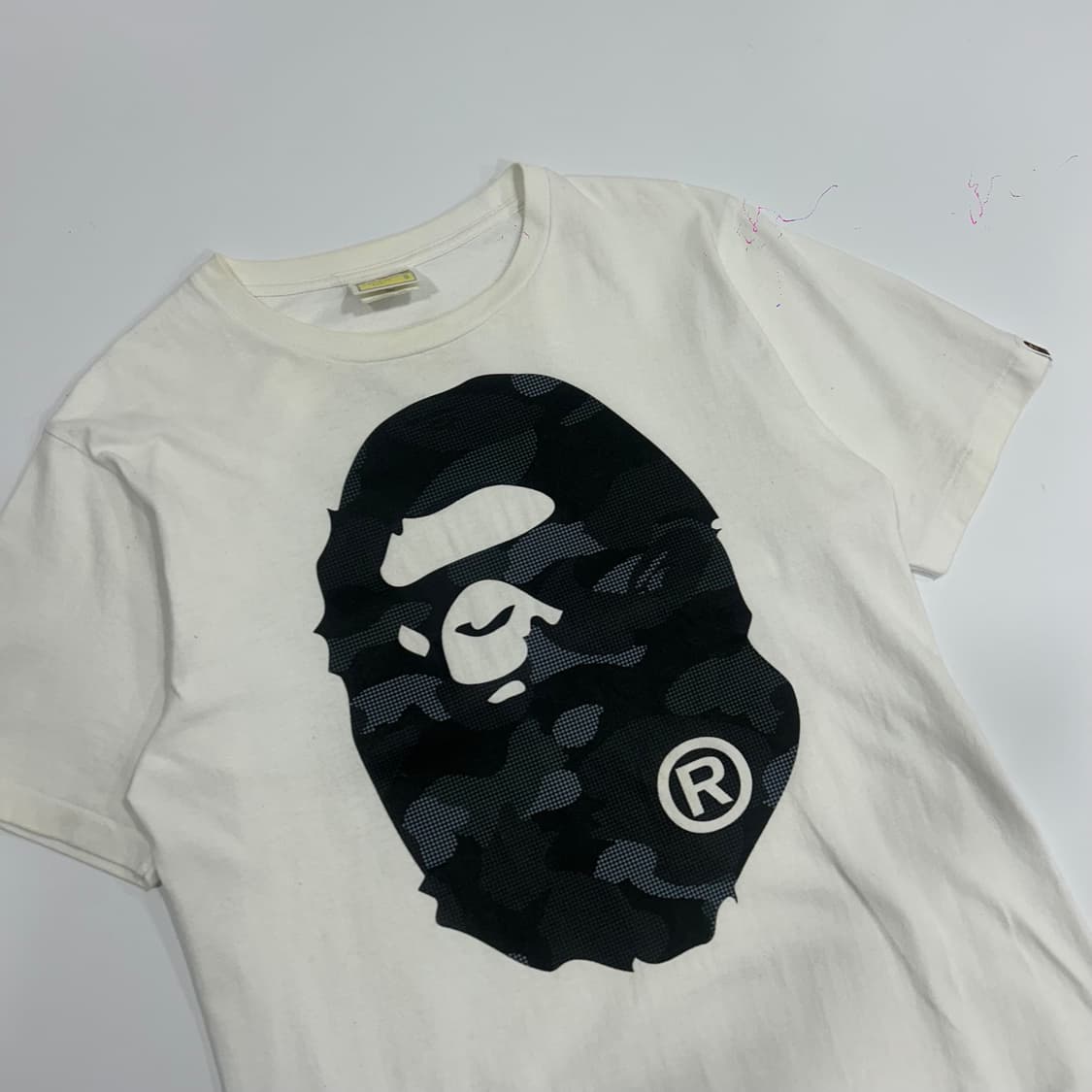Bape 베이프 빅 에이프 헤드 카모 화이트 반팔  상품이미지4