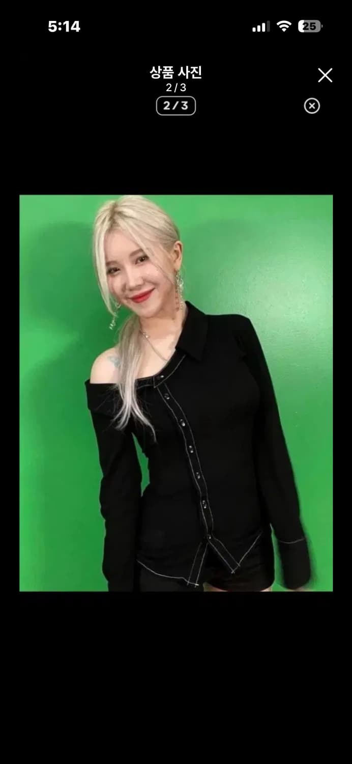 쓰리타임즈 스티치 오프 셔츠 블랙 상품이미지1