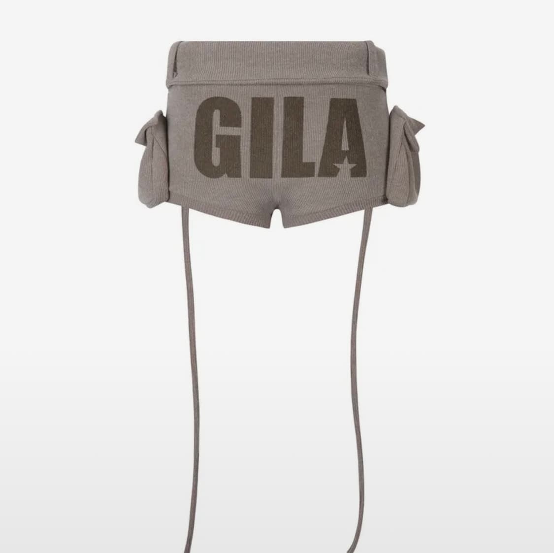 BOLD LOGO POCKET KNIT SHORTS_BROWN 상품이미지2