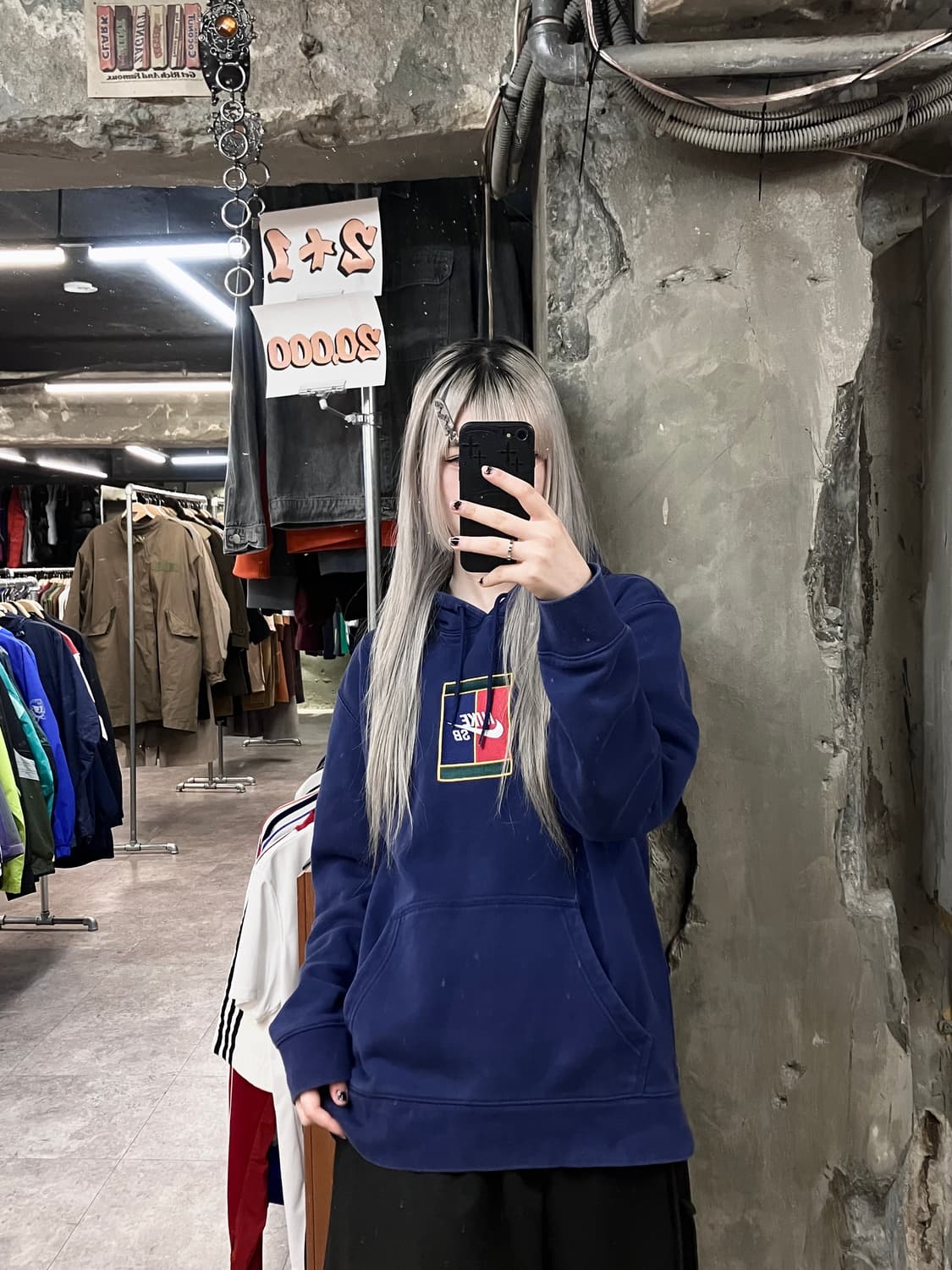 나이키 SB 후드티 네이비 M  #csz2914 상품이미지2