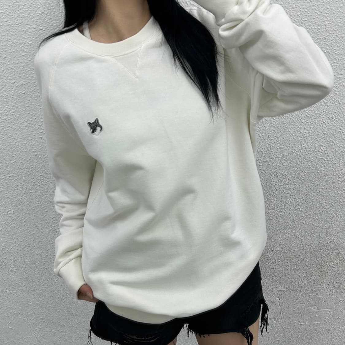 메종키츠네 스몰로고 아이보리 맨투맨 XL 상품이미지1