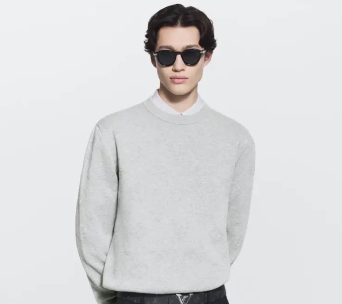 (S/XL) / 루이비통 모노그램 엠보스드 풀오버 맨투맨 그레이 상품이미지9