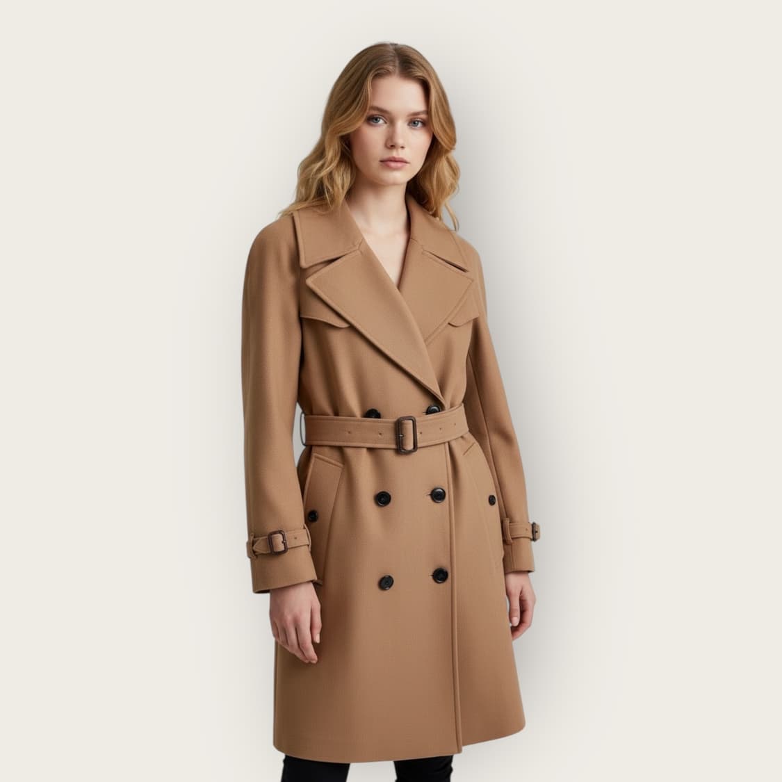 UK6/ 버버리 크랜스톤 캐시미어 벨티드 코트 상품이미지1