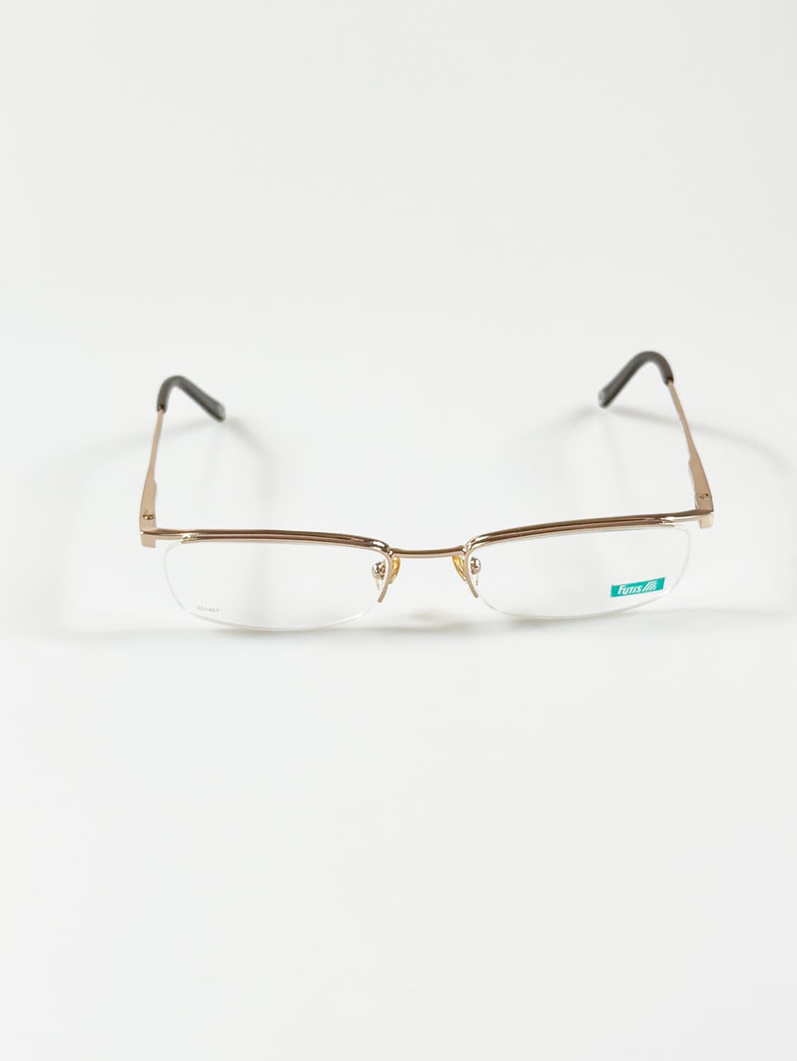 90s FUTIS 로즈골드 스퀘어 반무테 빈티지 안경 상품이미지2