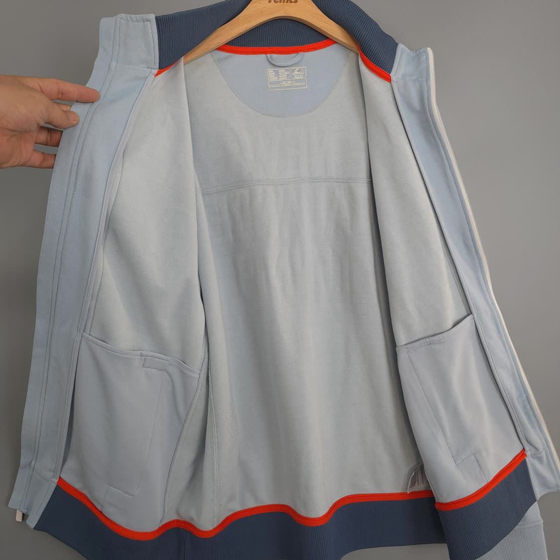 뉴발란스 New Balance 로고 라인 배색 트랙자켓 라이트블루 XL 상품이미지7