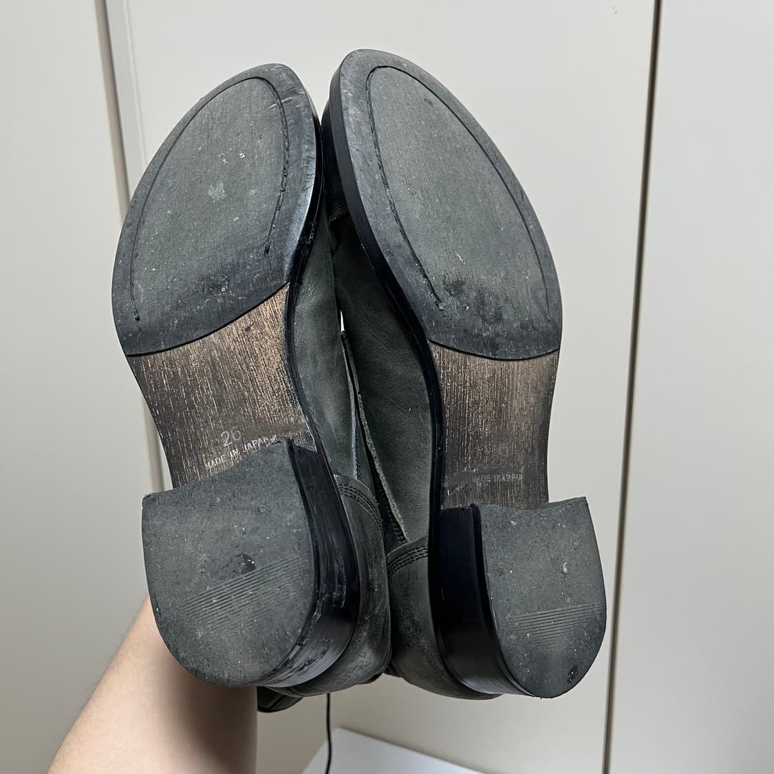 훕데두 그라데이션 레이스업 레더부츠 상품이미지8