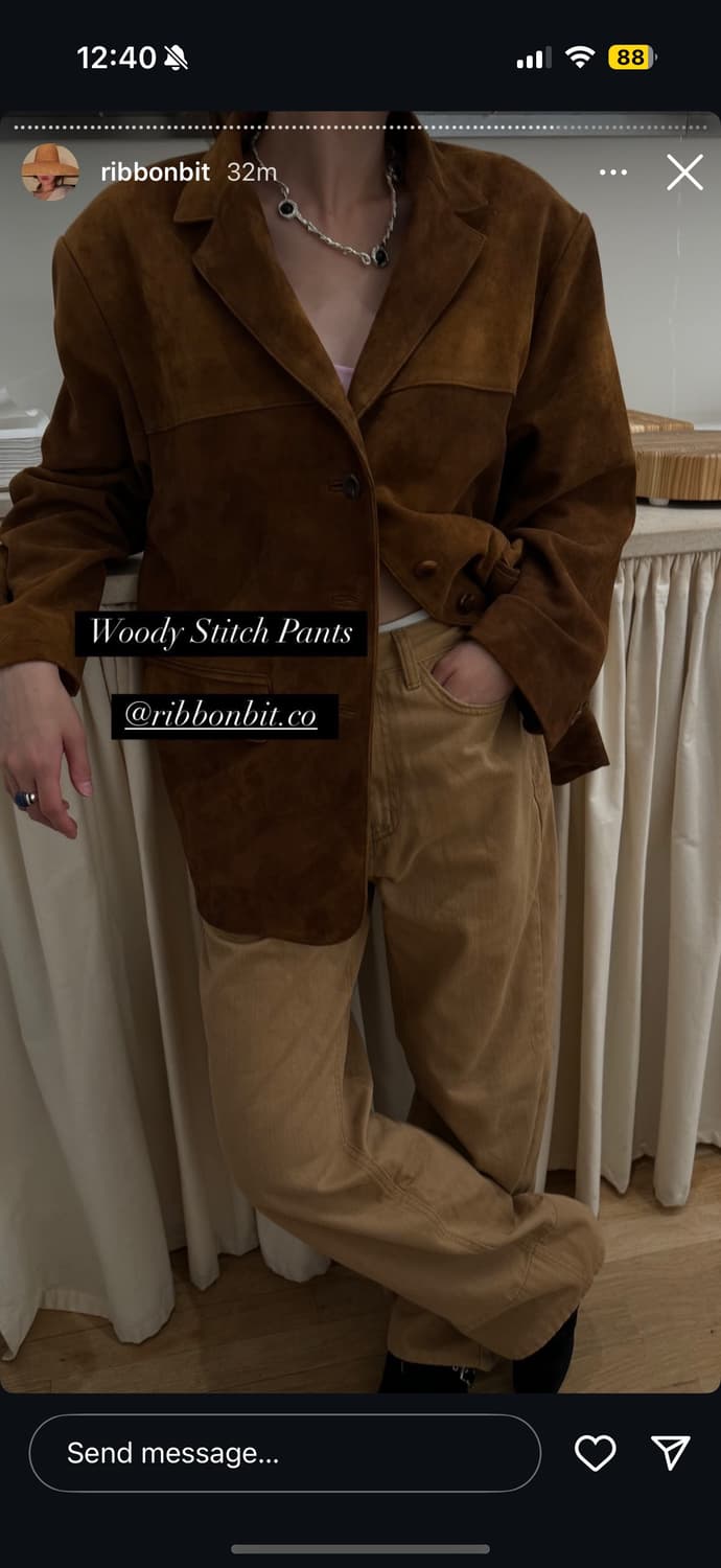ribbonbit tan suede coat 리본빛 탄 스웨이드 자켓 상품이미지8