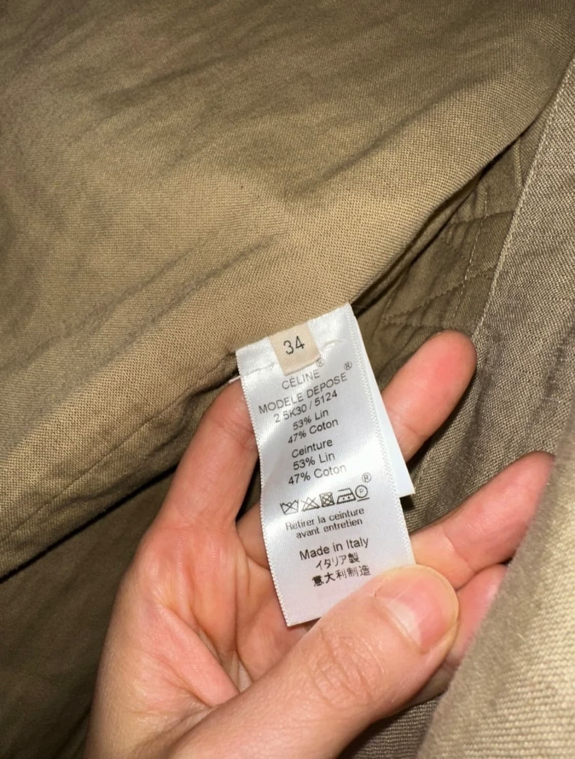 Celine 벨티드 린넨 자켓 상품이미지4