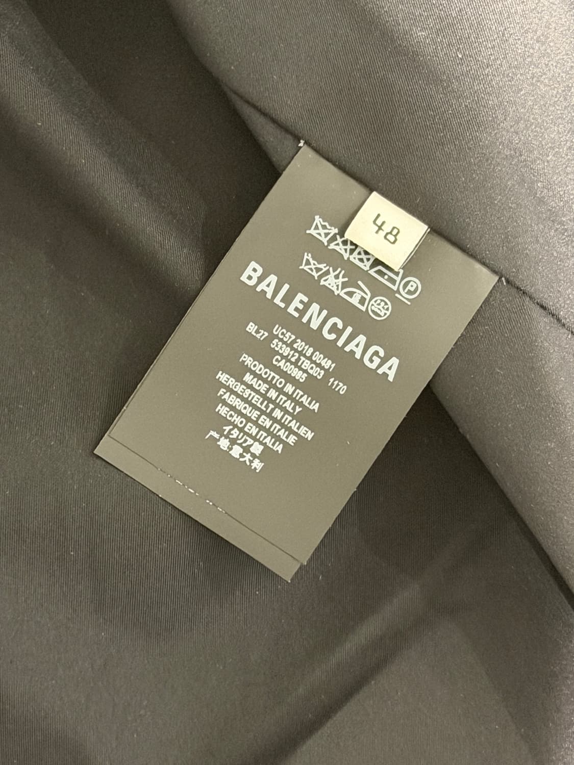 Balenciaga 2018 스트라이프 컬러블록 다운 패딩 코트 상품이미지4