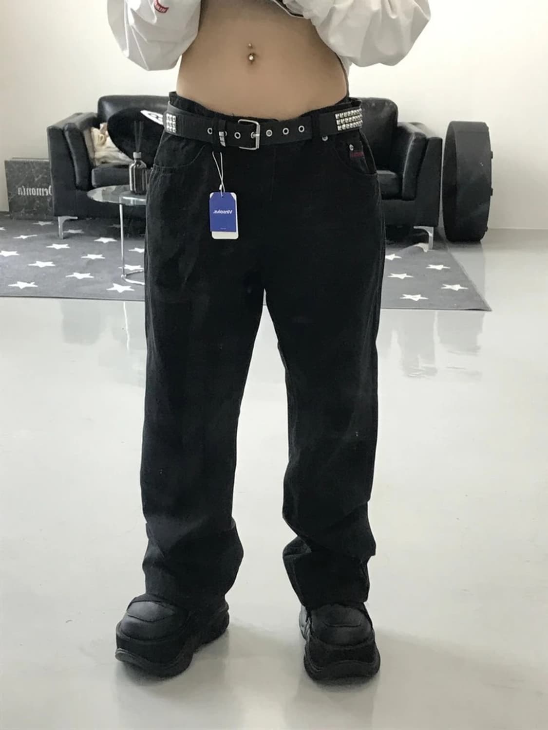 JPN 블랙 팬츠 상품이미지3
