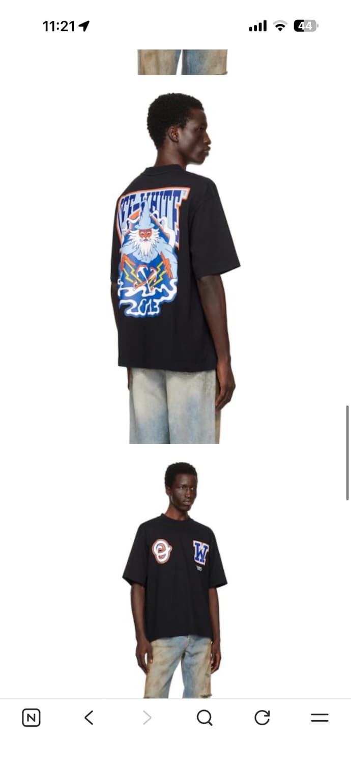 오프화이트 위즈스케이트 오버반팔 s사이즈 새상품 상품이미지5