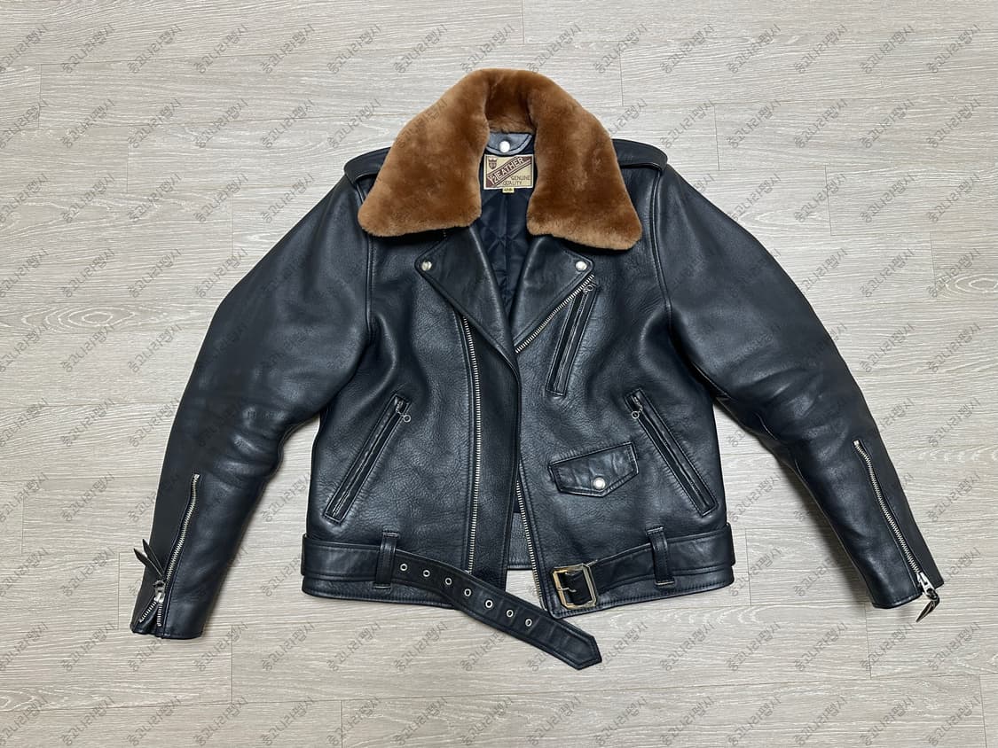 Y'2레더 말가죽 라이더자켓, 무톤 탈부착 홀스하이드 상품이미지2