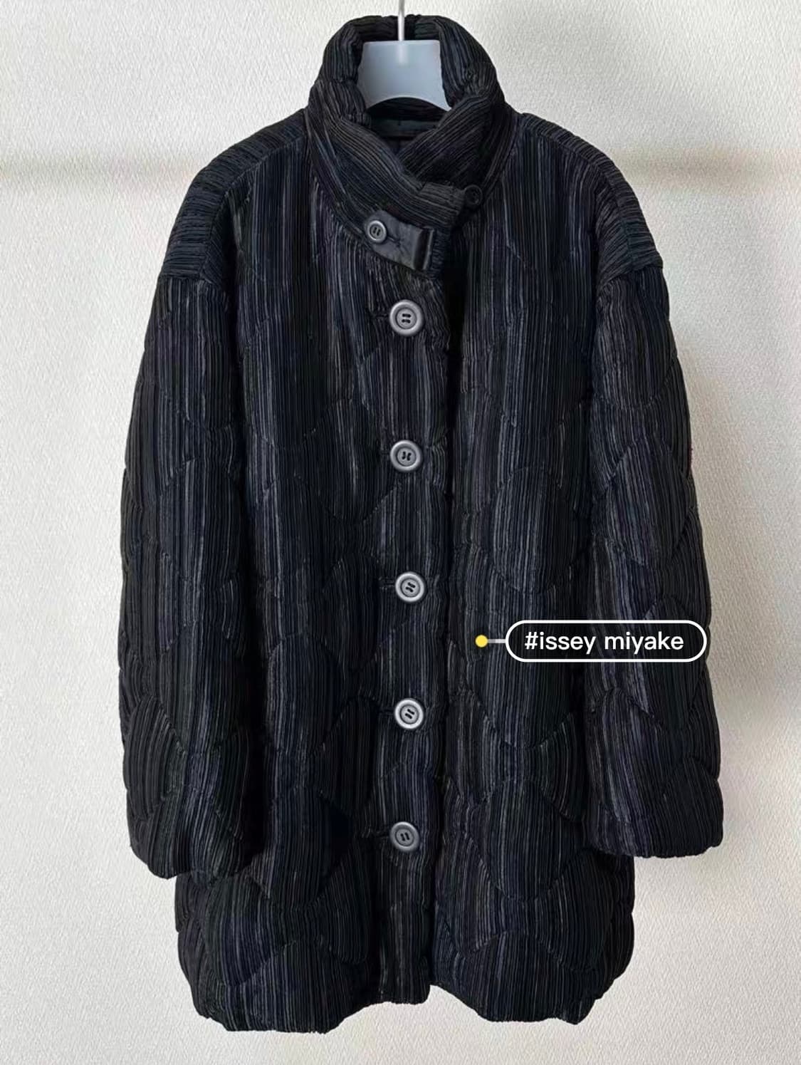 ISSEY MIYAKE 94aw 블랙 다운 점퍼 코트 재킷 패딩 상품이미지2