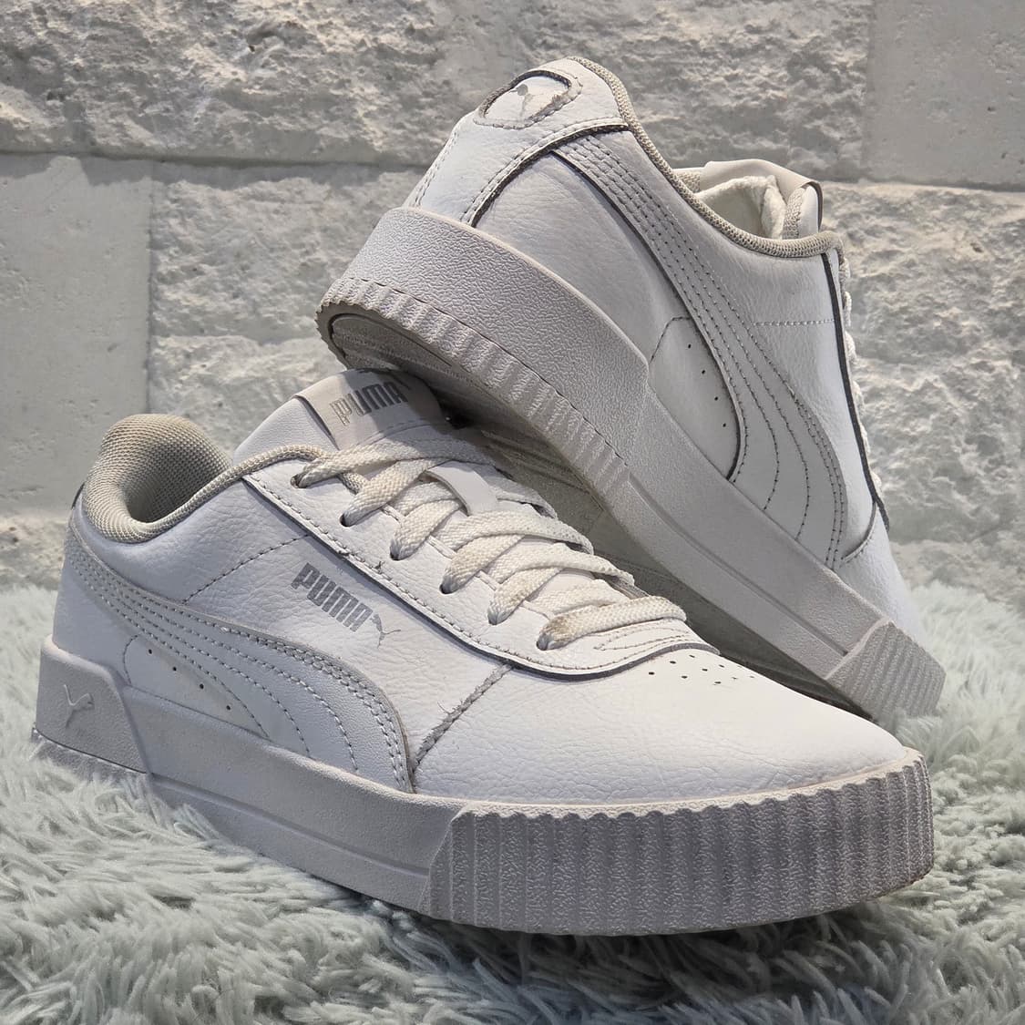 4q-29:푸마 코트 클래식 화이트 스니커즈 (23cm)-상태최상 상품이미지4