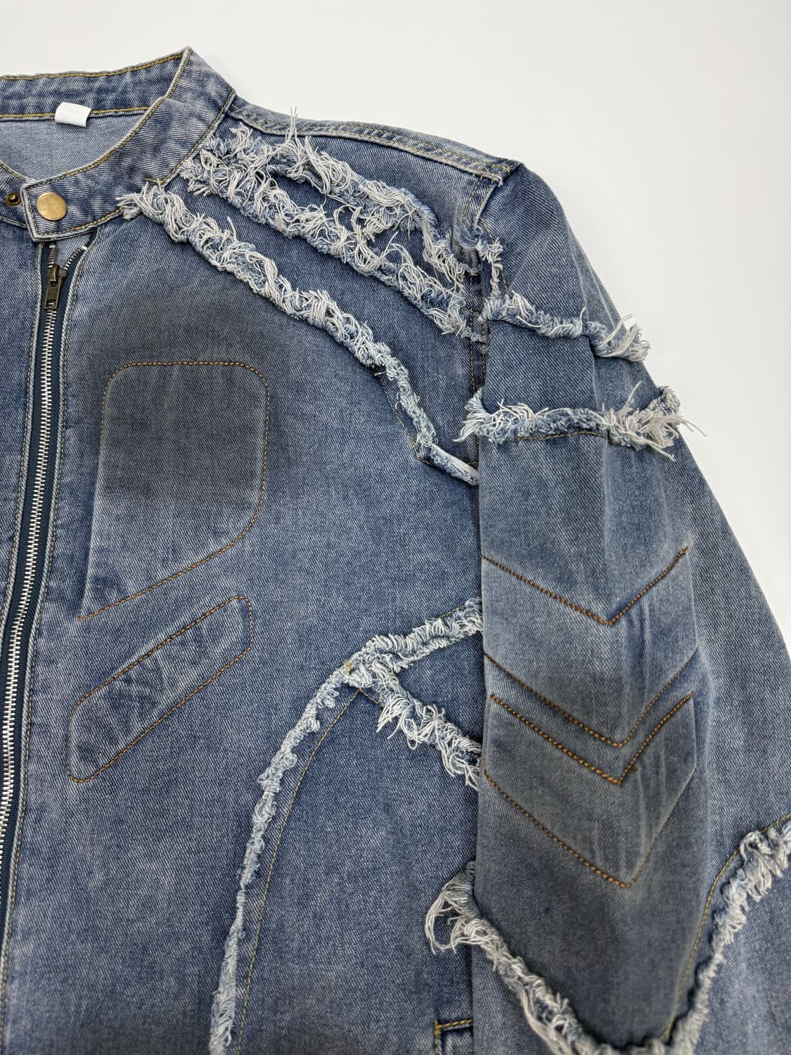 VTG WASHED FRINGE DETAIL DENIM JACKET 상품이미지3