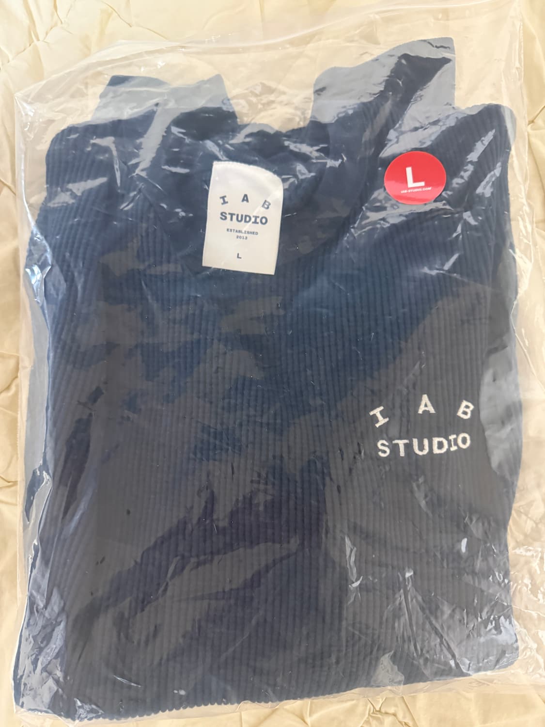 아이앱 스튜디오 와플 롱슬리브 네이비 L 새상품 상품이미지3