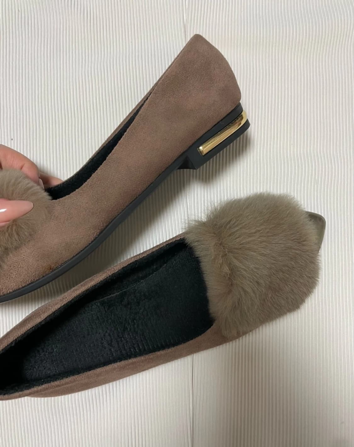 스웨이드 퍼 슈즈 245 상품이미지1