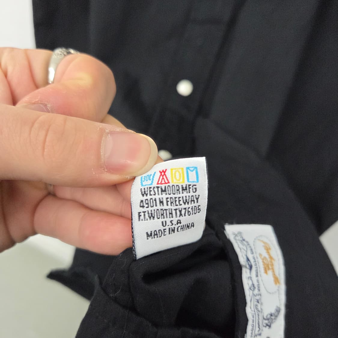 웨스턴 블랙 자수 셔츠 남방 남m 상품이미지7