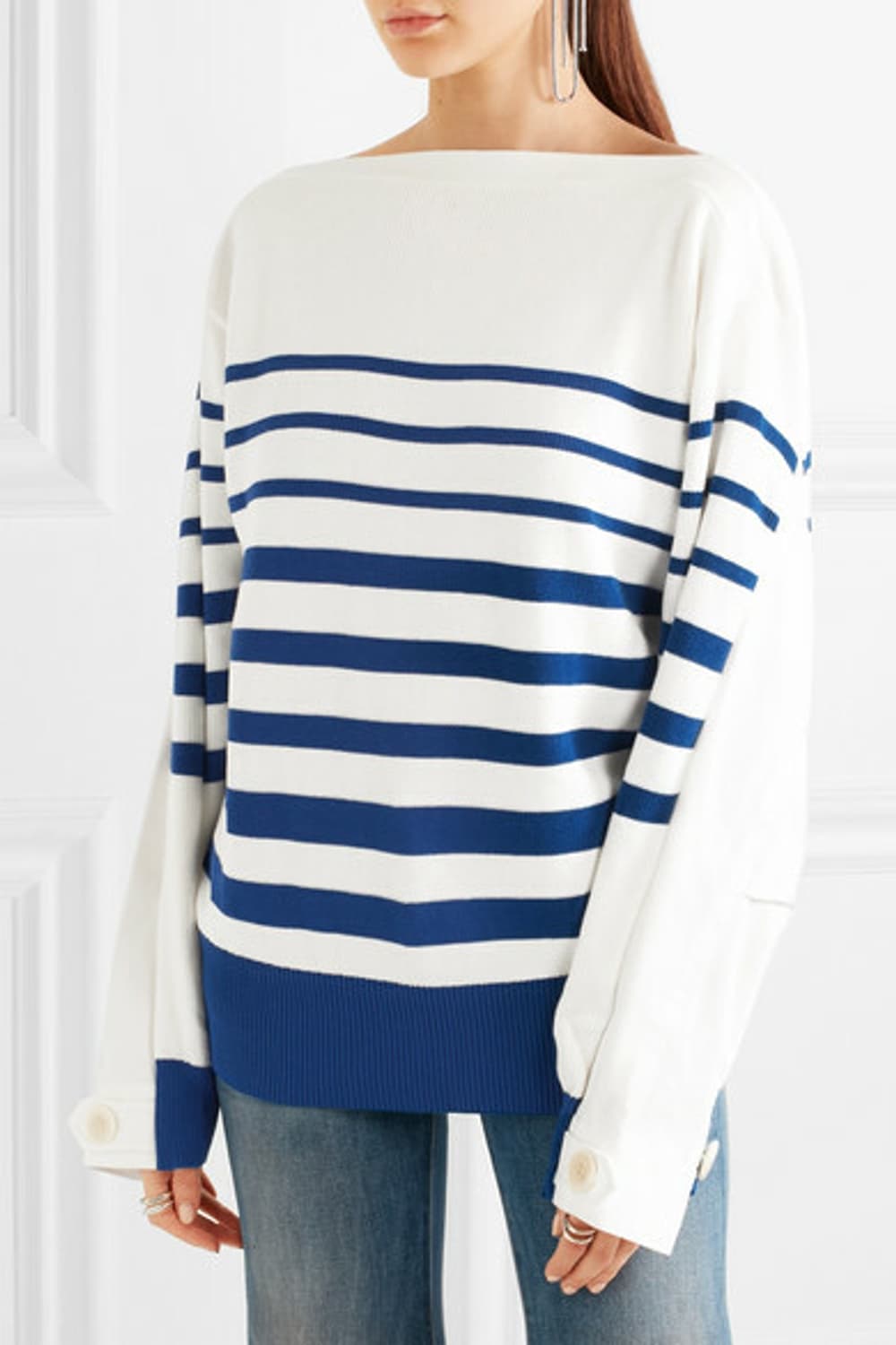 Sacai lace up striped sweater 상품이미지7