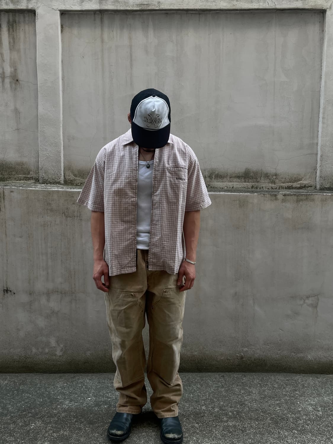 90-00s 00s Bitch Pink Check Zip-Up 상품이미지6