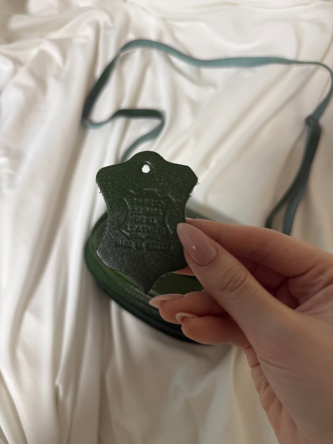 그리스 수제 가죽 그린 미니 크로스백 상품이미지2