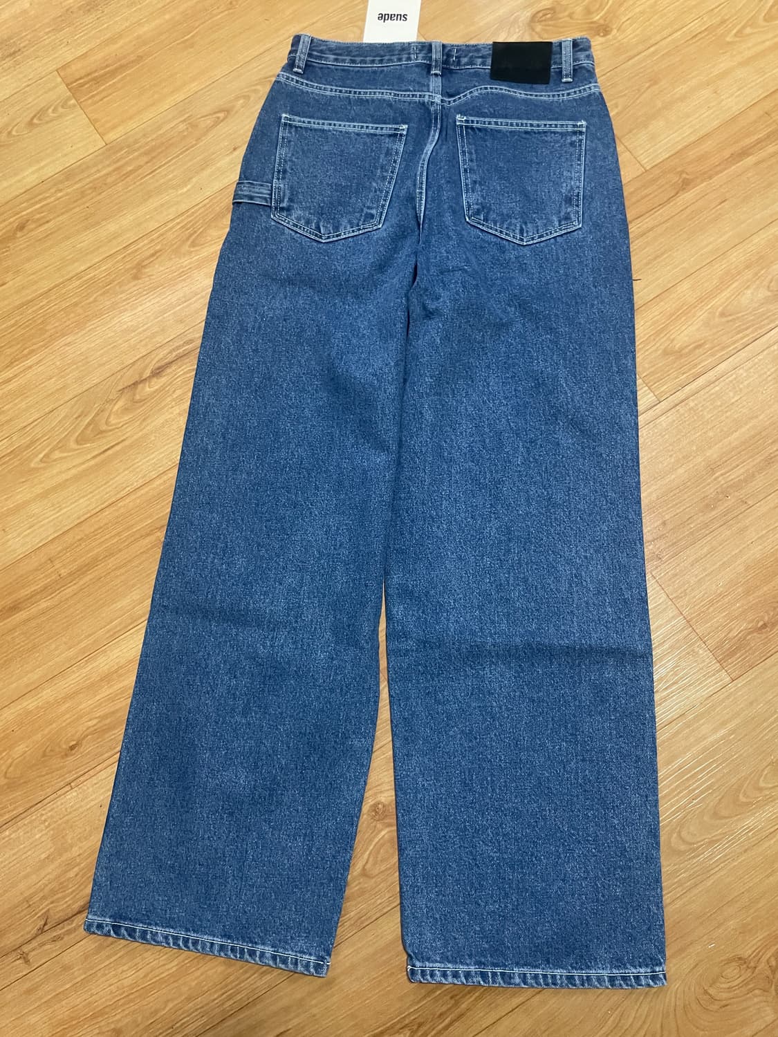 스웨이드 배기 데님 블루 M 상품이미지4