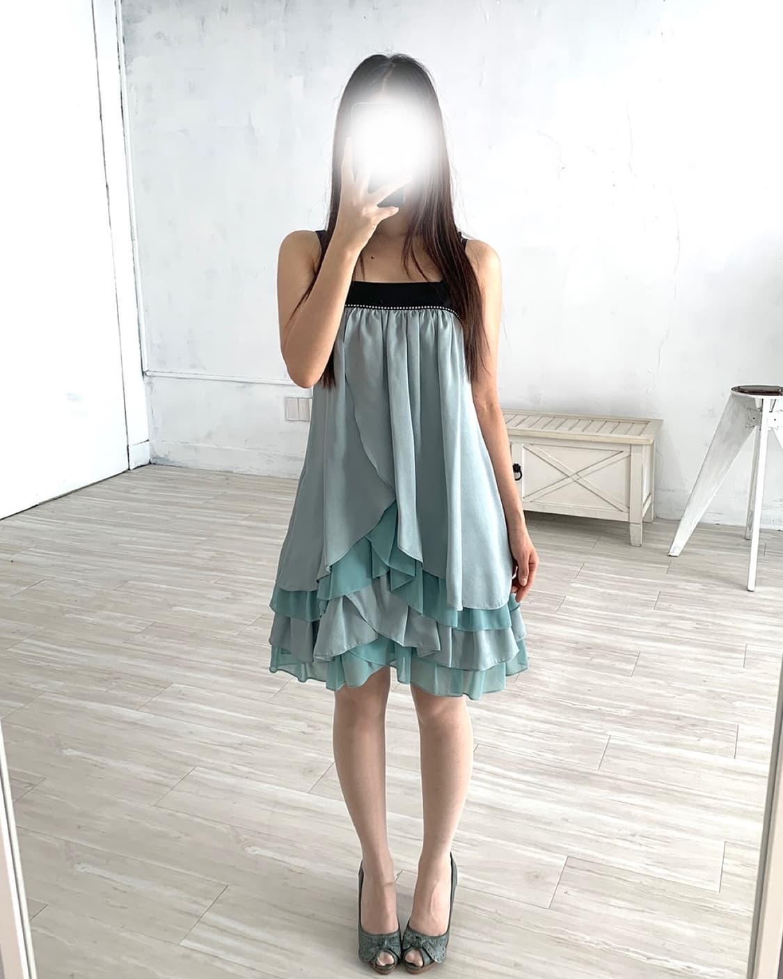 Emerald Mint Fairy Mini Dress 상품이미지2