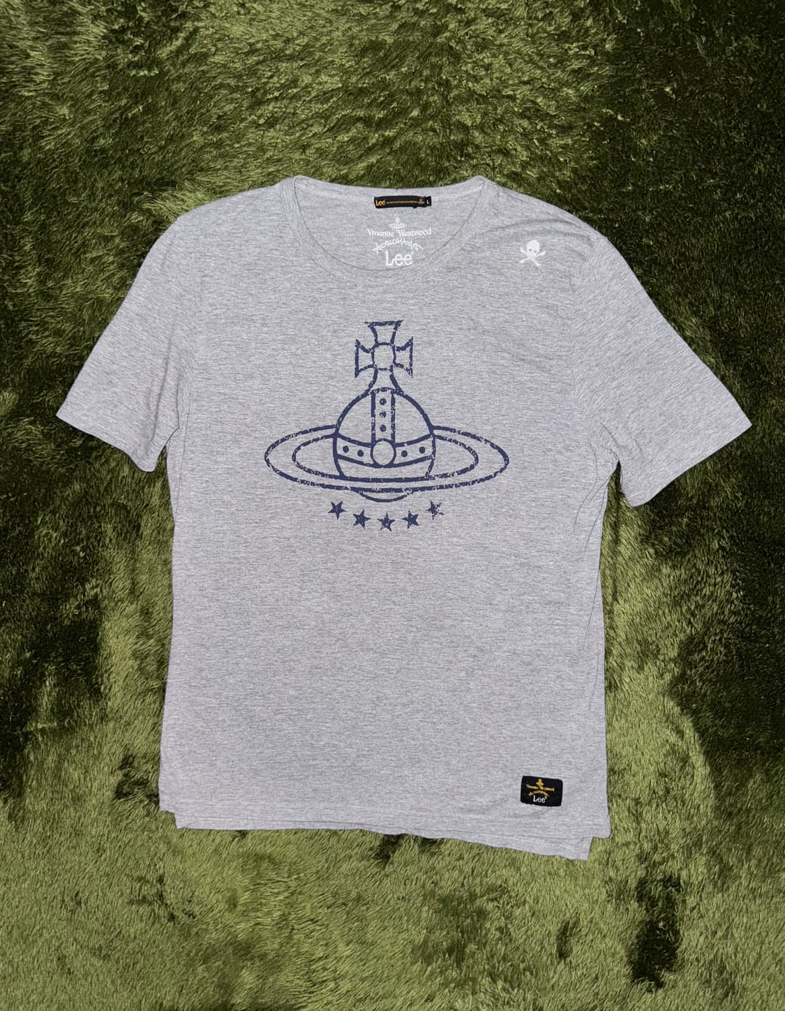 [L] 비비안웨스트우드 X LEE JEANS 콜라보 티셔츠 그레이 상품이미지1