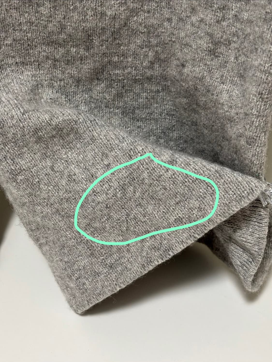 faerie 샵페어리 코지 니트 롱 팬츠 그레이 바지 회색 모리걸 히피 상품이미지3