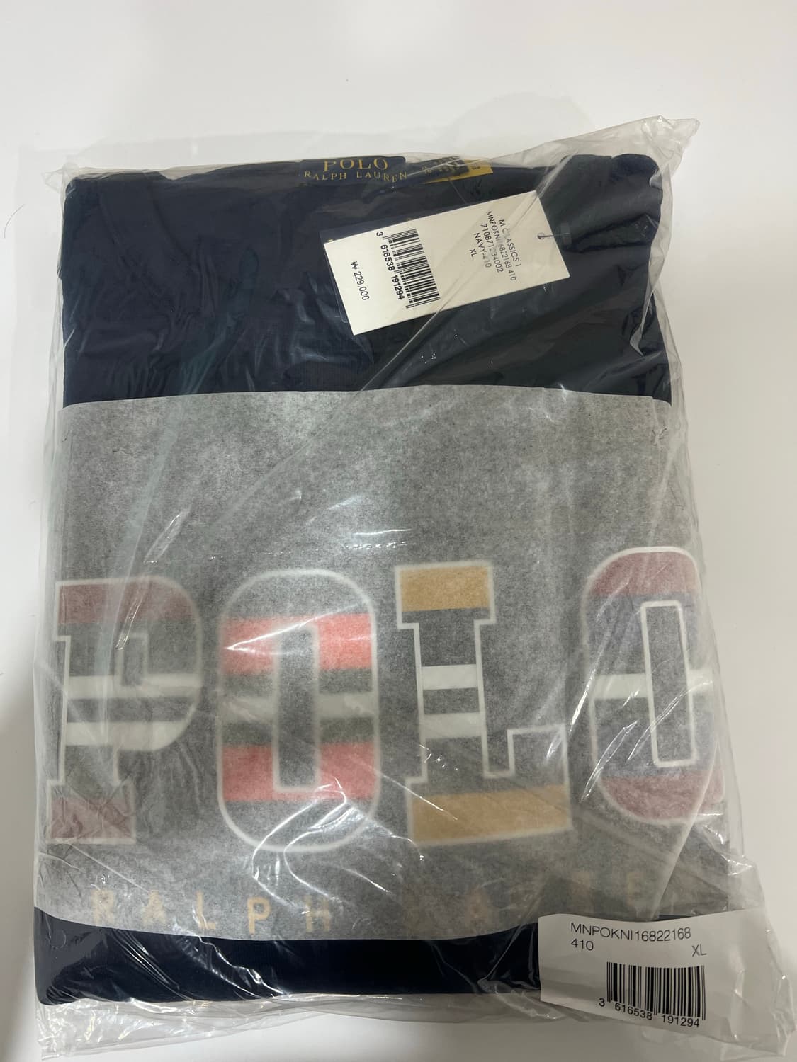 [새제품]폴로랄프로렌 로고 맨투맨 네이비XL 상품이미지2
