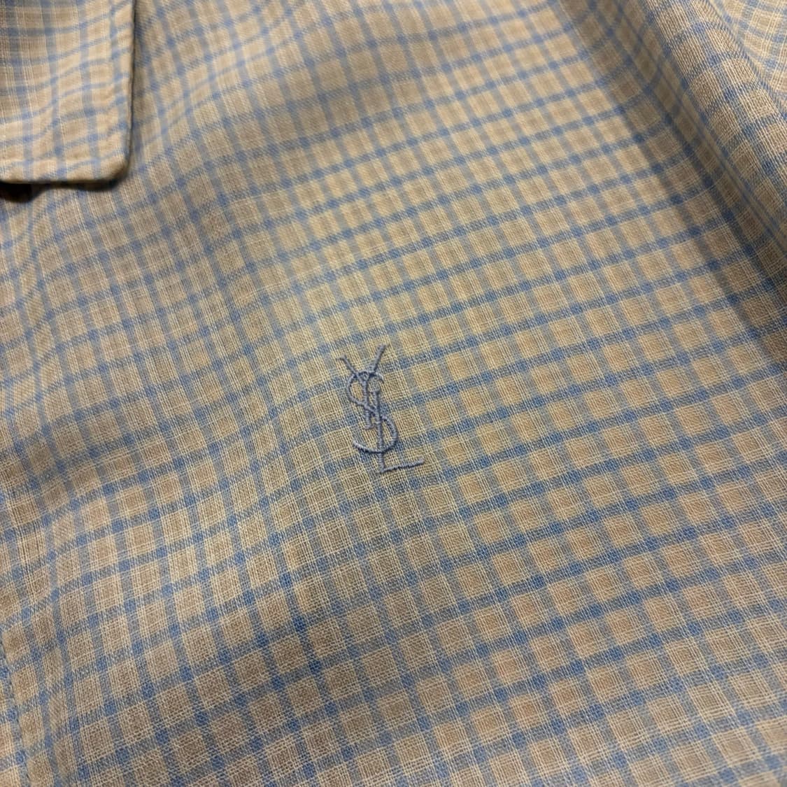 [100] 입생로랑 뿌르 옴므 린넨 체크 패턴 자켓 D826 상품이미지4