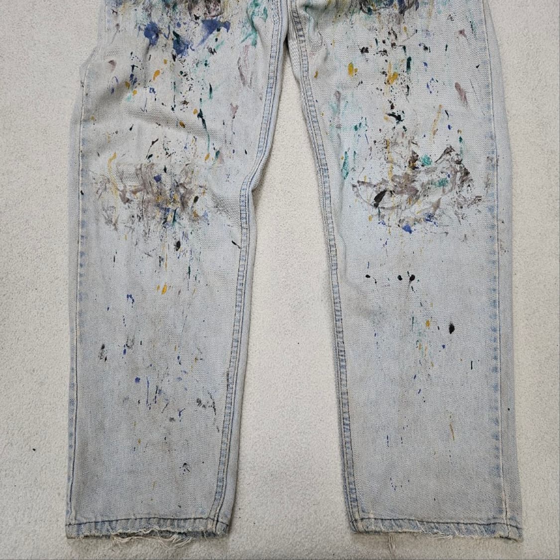 90s 리바이스 실버탭 페인팅 데님 팬츠 31/32 made in usa 상품이미지2