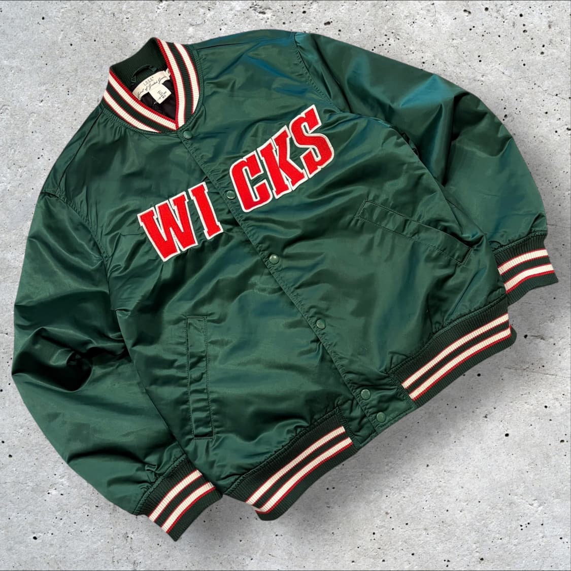 [L]. 흐앤므 LOGG 그린 WICKS 야구 점퍼 비시티 자켓 B803 상품이미지1