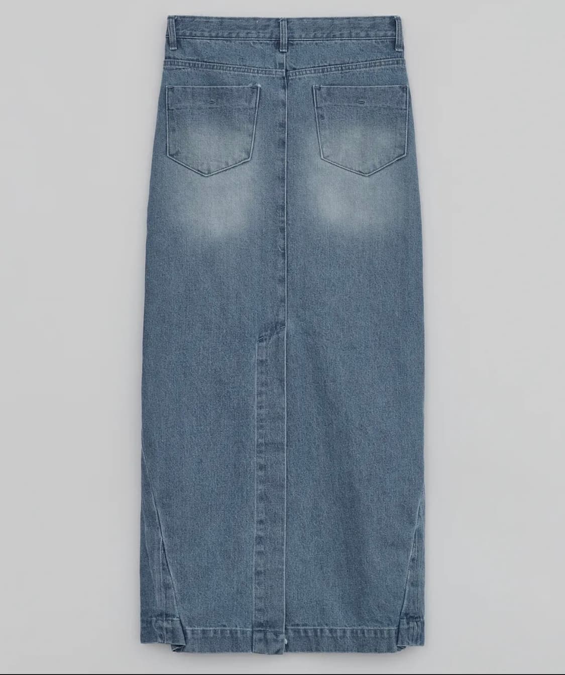 EE WOMENS CURVED DENIM SKIRTS BLUE 상품이미지4
